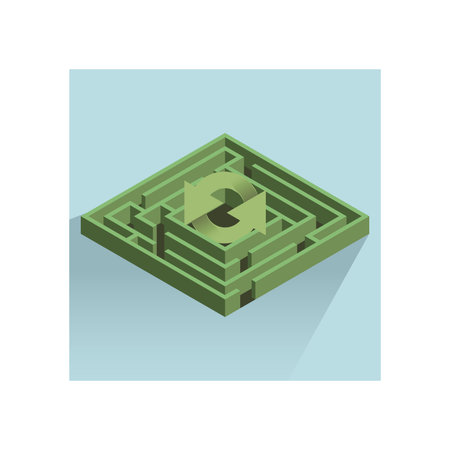 maze of recyclingのイラスト素材