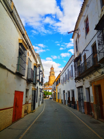 Typical street of an Andalusian town.の写真素材