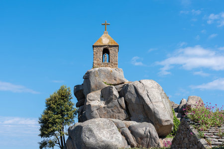 Oratory of the Sentinel at Port-Blanc (Penvenan. Cotes-d'Armor, Brittany, France)の写真素材