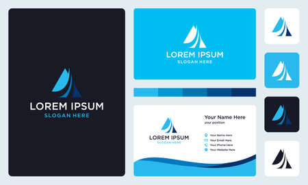 letter A abstract with investment form. suitable for financial companies. shape, layout, business, investment, and business card.のイラスト素材