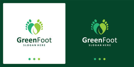 baby feet logo inspiration and leaf logo. premium vector.のイラスト素材