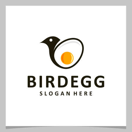 Inspiration logo design egg with bird logo. Premium vectorのイラスト素材