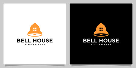 Bell House Logo Design . Real Estate Logo design vector templateのイラスト素材