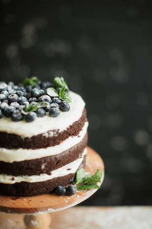 cooking cake on the table and baking cake ingredientsの写真素材