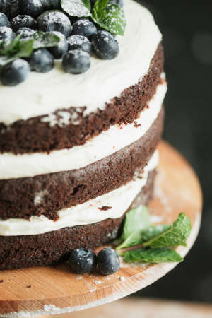 cooking cake on the table and baking cake ingredientsの写真素材