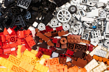 Moscow, The Russia - September 24, 2019: Lego blocks - plastic construction toyのeditorial素材