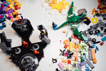 Moscow, The Russia - September 24, 2019: Lego blocks - plastic construction toy