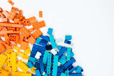 Moscow, The Russia - September 24, 2019: Lego blocks - plastic construction toyのeditorial素材