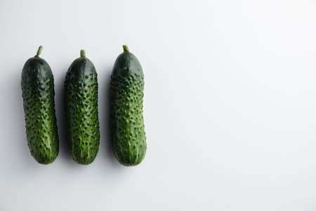 Cucumber on a white background. Minimum concept. High quality photo
