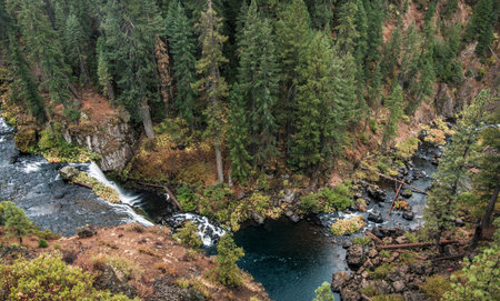 Middle Falls of the McCloud River in Northern California, USA