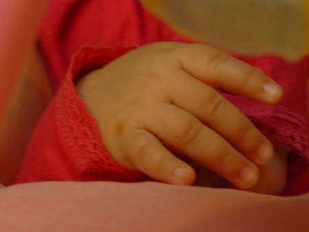 hand of babyの写真素材