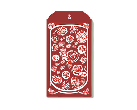 Illustration of a red envelope for Lunar New Yearのイラスト素材
