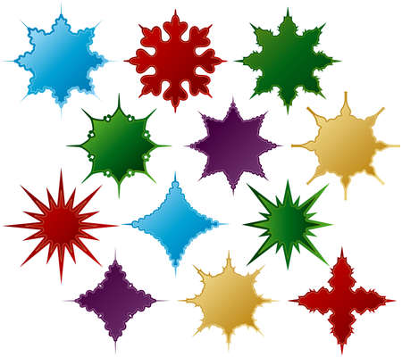 Snowflake and Ornament Shaped Christmas Tagsの写真素材