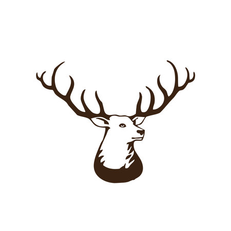 Deer head logo vector imageのイラスト素材
