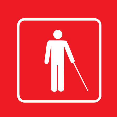 Blind person icon vector imageのイラスト素材