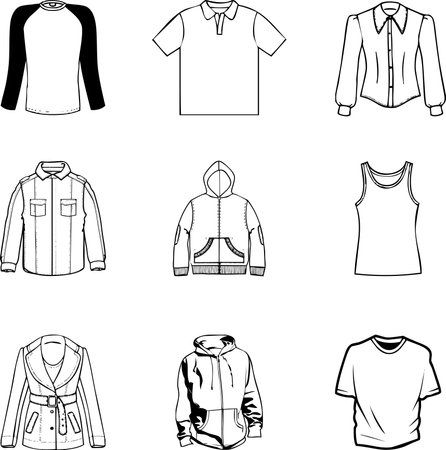set of clothesのイラスト素材