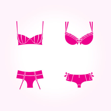 set of female underwearのイラスト素材