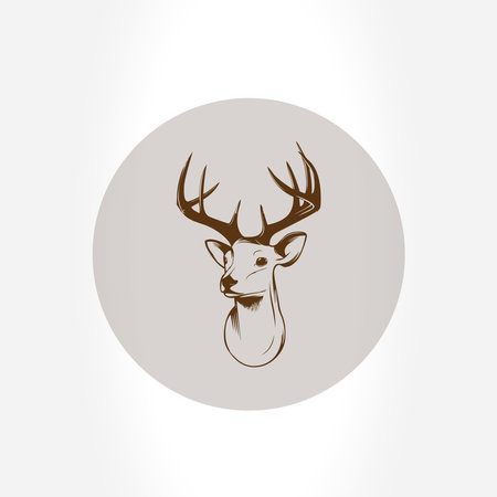 deer head logo designのイラスト素材