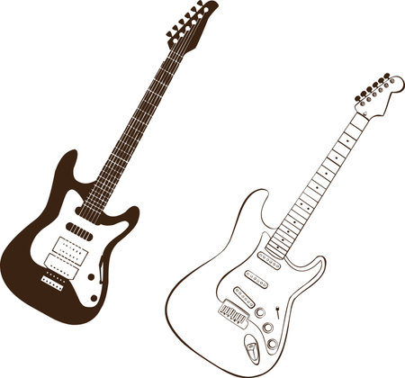 Electric guitar vector imageのイラスト素材