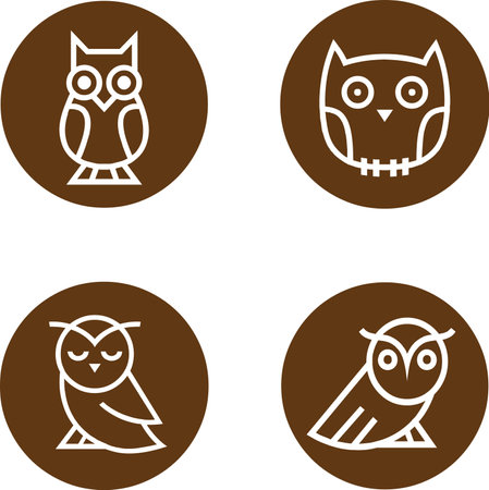 creative owl logo designのイラスト素材