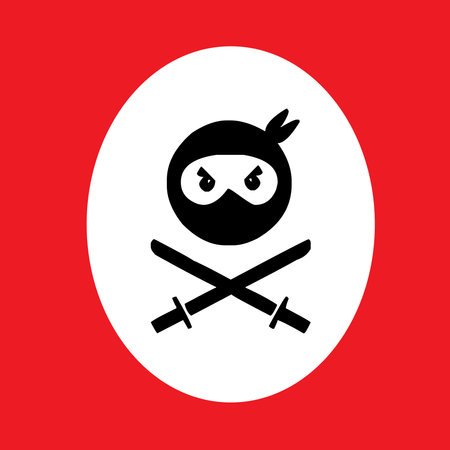 Ninja logo design vector imageのイラスト素材
