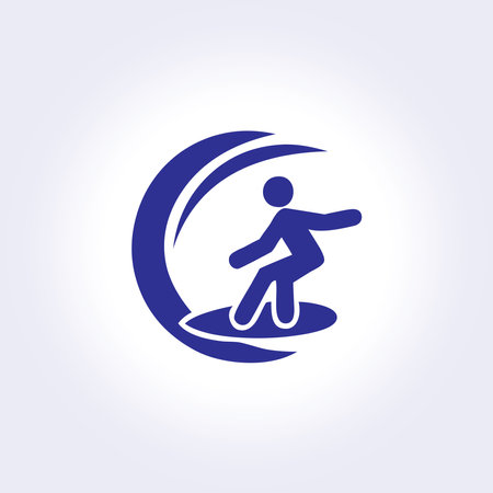 Surf logo surfing icon vector imageのイラスト素材