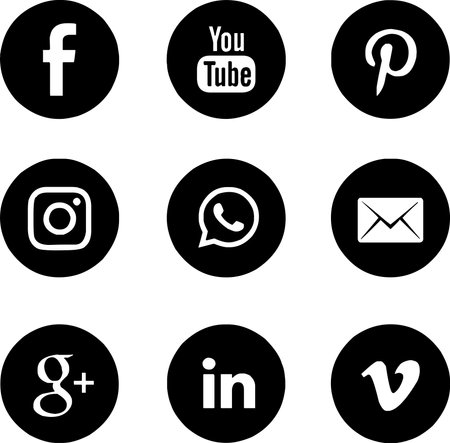 social media icon vectorのイラスト素材
