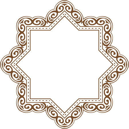 decorative frame with floral ornamentのイラスト素材