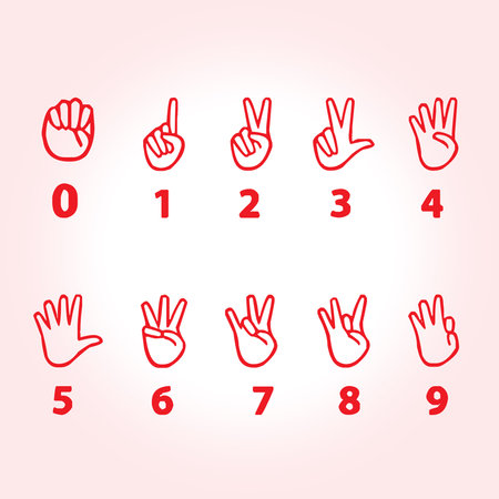 Language of deaf-mutes hand vector imageのイラスト素材