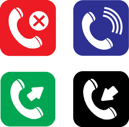 set phone call androidのイラスト素材