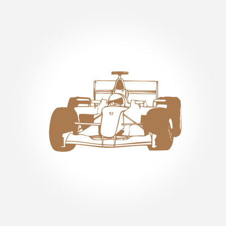 f1 car icon, f1 car vector, f1 car logo designのイラスト素材
