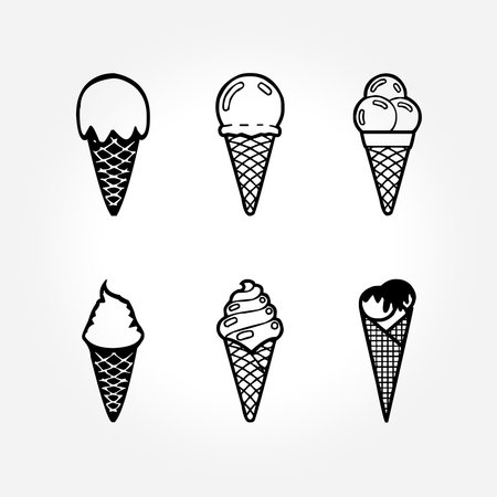 ice cream logo, ice cream logo designのイラスト素材