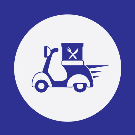 delivery order logo, delivery order icon, Delivery order food icon, Delivery order food logoのイラスト素材