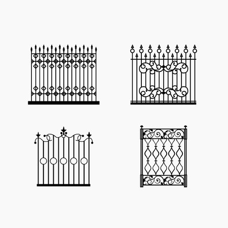 fence vector icon, fence logo designのイラスト素材