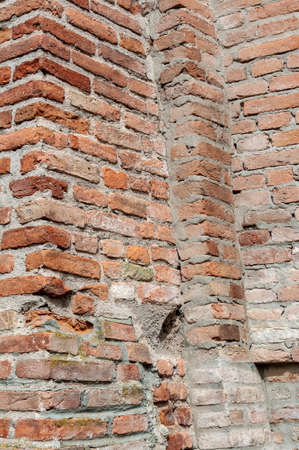 Italian ancient house: typical stone wallの写真素材