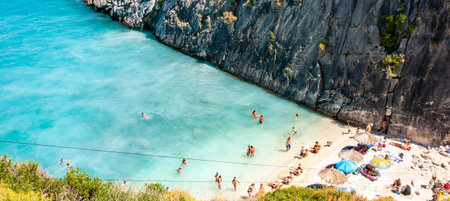 Zakynthos Island, Greece. A pearl of the Mediterranean with beaches and coasts suitable for unforgettable sea holidays. Xigia beach.のeditorial素材