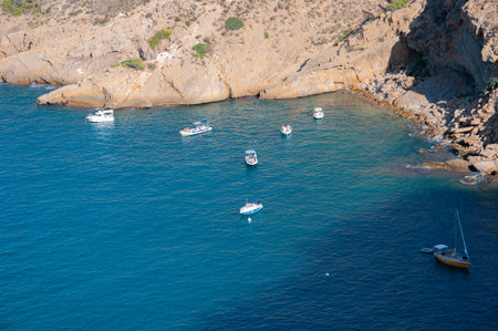 Altea, a city on the of the white coast, a tourist destination in Spain. A few kilometers from Benidorm, the town of Altea and nearby Albir enjoy a fantastic sea climate all year round.の写真素材