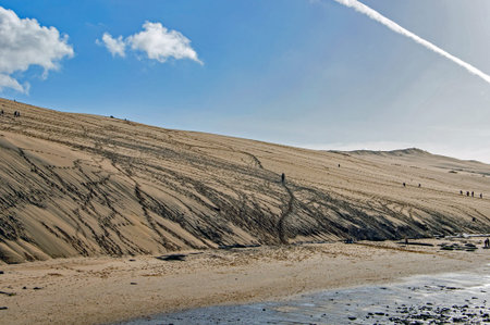 The Dune du Pilat of Arcachon in France, the highest sand dunes in Europe: paragliding, oyster...