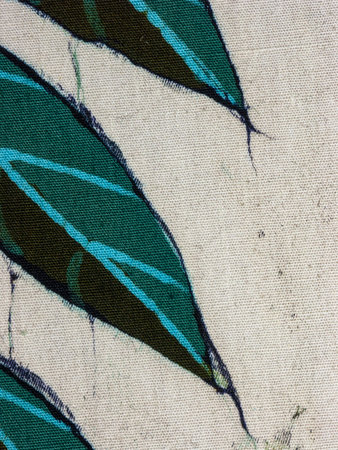Detail of oriental Indian batik, handmade with natural colors handcrafted at the place of...