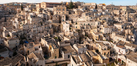 Matera, a city built on the famous stones, carved rocks to obtain houses, living from antiquity
