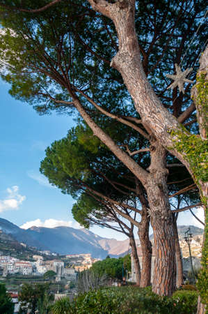Ravello, a splendid village and tourist resort on the famous Amalfi Coast, with the Gulf of Naples behind and near Amalfi, Sorrento and Pompeii.の写真素材