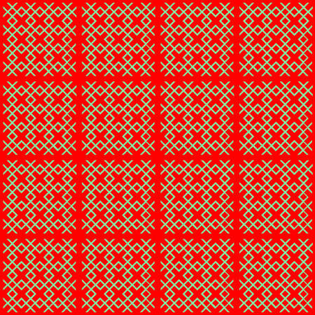 Illustration with repetitive geometric shapes covering the background. Drawing with colored pattern that can be used as a web pattern, wallpaper, digital graphics, gifts and artistic decorations.の写真素材