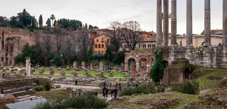 Rome Italy. Eternal city famous in the world. UNESCO world heritage with many points of...