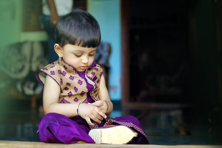 Indian child on traditional Wear