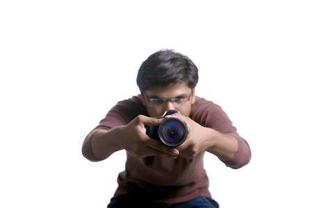 photographer with cameraの写真素材