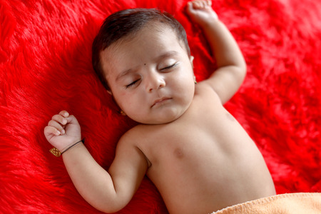 cute Indian baby girlの写真素材