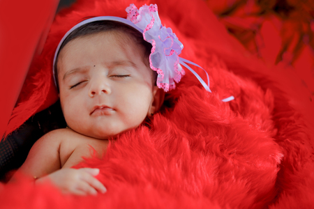 cute Indian baby girlの写真素材