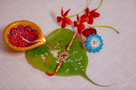 Indian festival Raksha Bandhan , Rakhiの写真素材