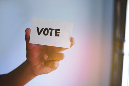 Indian Voter Hand with voting sign
