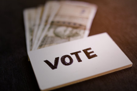 Concept of showing a cash for vote